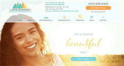 Desktop Screenshot of lakeoswegoorthodontics.com