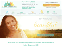 Tablet Screenshot of lakeoswegoorthodontics.com